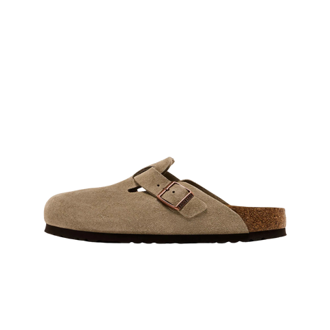 Birkenstock Boston Soft Footbed Suede Taupe (Narrow Fit)