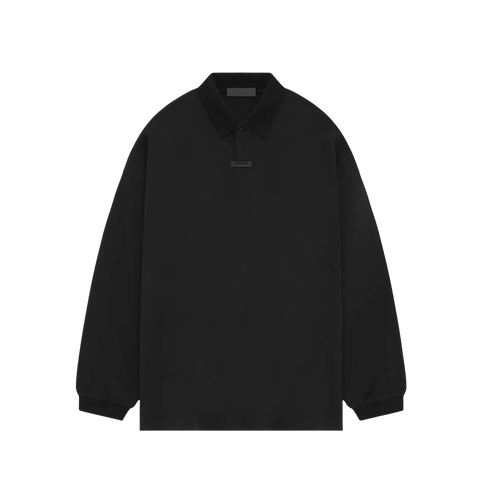 Fear of God Essentials Pique Long-Sleeve Polo 'Black'
