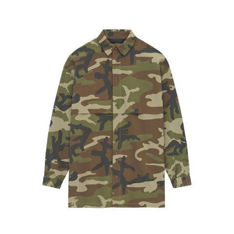 Fear of God Essentials Military Nylon Overshirt 'Woodland Camo'