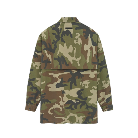 Fear of God Essentials Military Nylon Overshirt 'Woodland Camo'
