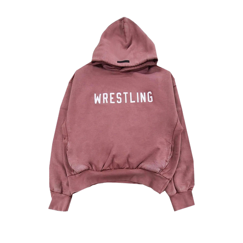 Fear of God Essentials Heavy Fleece Vintage Shrunken Hoodie 'Crimson'