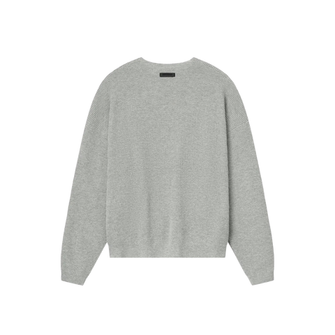 Fear of God Essentials Waffle Crewneck Sweater 'Concrete Heather'