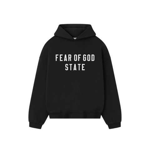 Fear of God Essentials 90's Fit Fleece Hoodie Jet Black