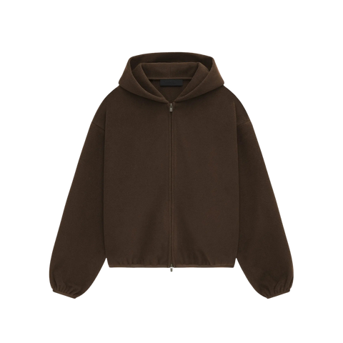 Fear of God Essentials Women's Brushed Hooded Bomber Brown