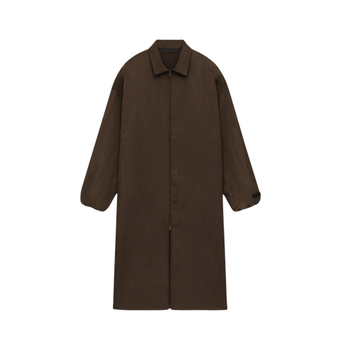 Fear of God Essentials Textured Nylon Trench Coat 'Brown'