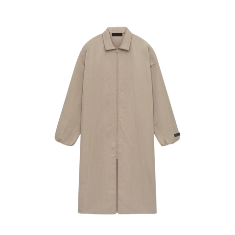 Fear of God Essentials Textured Nylon Trench Coat Desert Sand