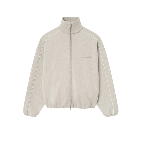 Fear of God Essentials Modern Fleece Piping Track Jacket Heather Stone/Cloud White