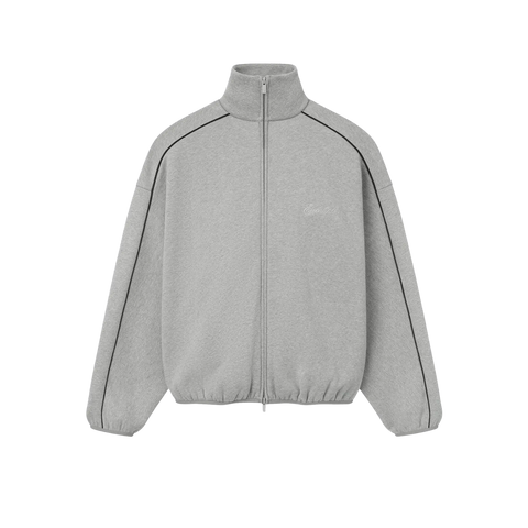 Fear of God Essentials Modern Piping Track Jacket Concrete Heather/Black
