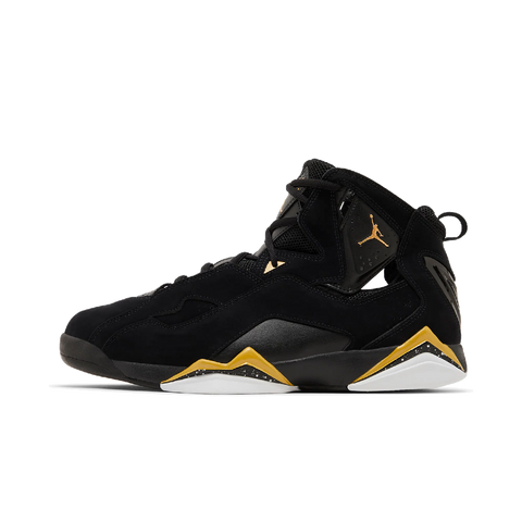 Jordan True Flight Black White Metallic Gold