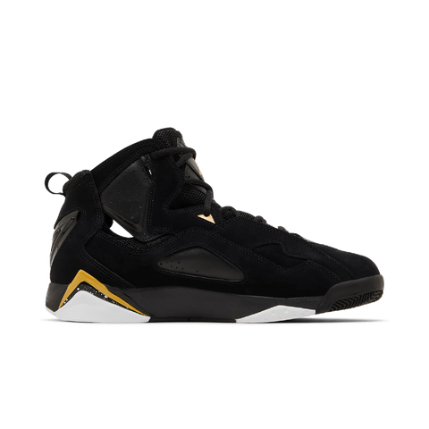 Jordan True Flight Black White Metallic Gold