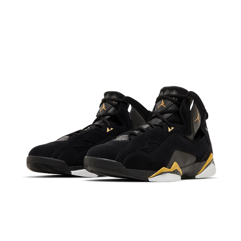 Jordan True Flight Black White Metallic Gold