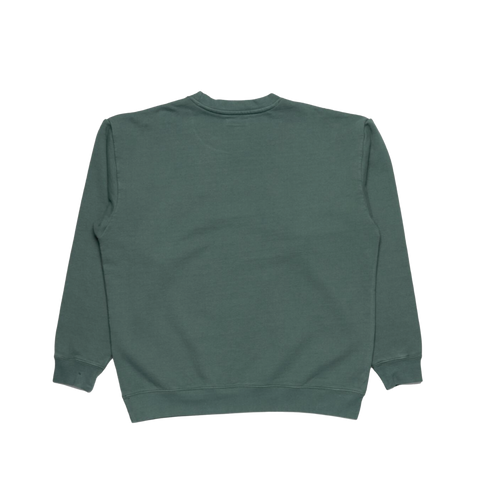 Market Studios Emboss Print Fleece Crewneck Forest