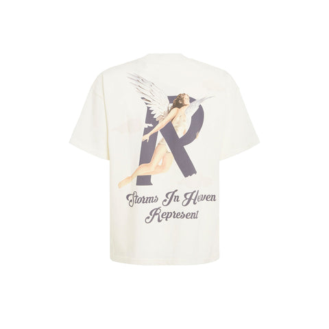 Represent Storms In Heaven T-Shirt - Flat White
