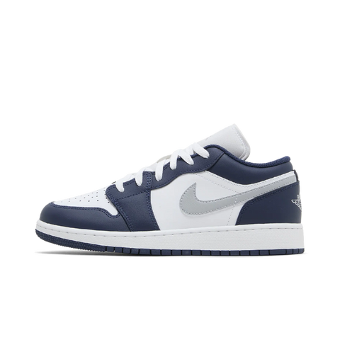 Jordan 1 Low Midnight Navy Wolf Grey (GS)