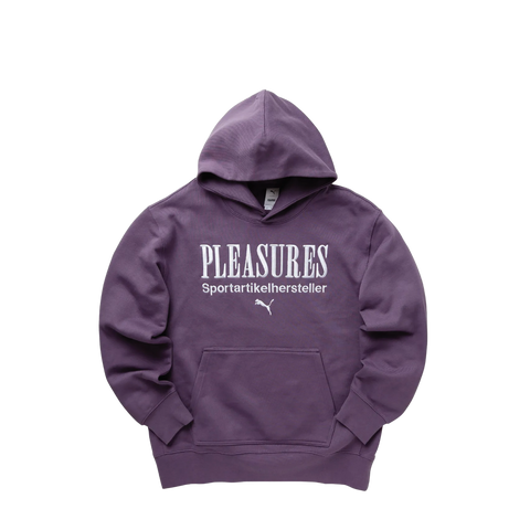 Puma x Pleasures Graphic Hoodie Purple Charcoal