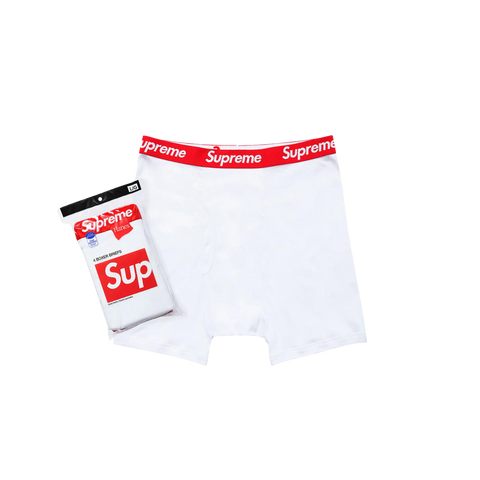 Supreme Hanes Boxer Briefs 4 Pack White