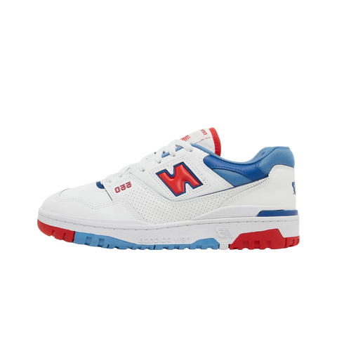 New Balance 550 White True Red Atlantic Blue