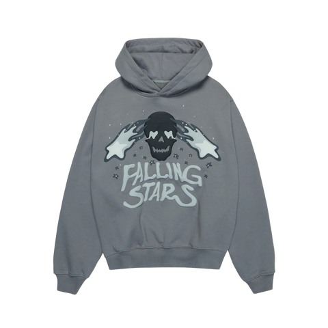 Broken Planet Falling Stars Hoodie Grey
