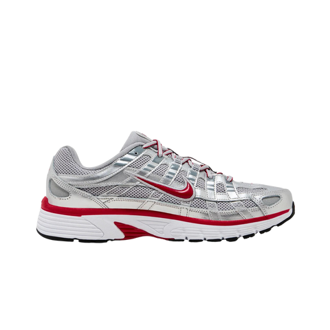 Nike P-6000 Metallic Silver Gym Red