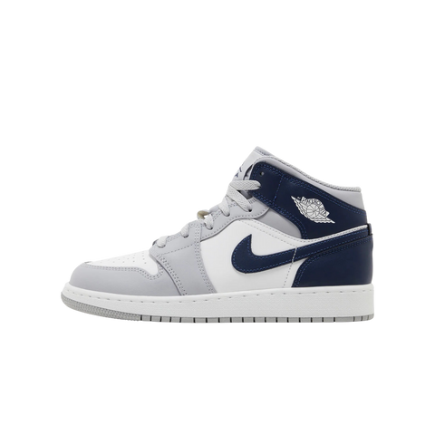Jordan 1 Mid Wolf Grey Midnight Navy (GS)
