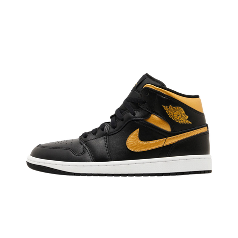 Jordan 1 Mid Black Metallic Gold