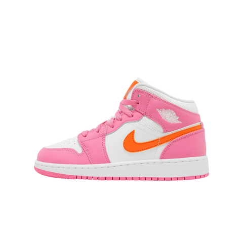 Air Jordan 1 Mid Pinksicle Safety Orange (GS)