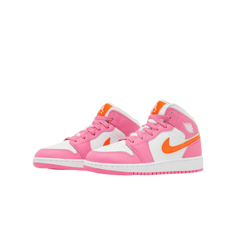 Air Jordan 1 Mid Pinksicle Safety Orange (GS)