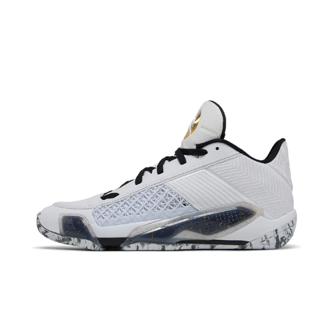 Jordan 38 Low White Metallic Gold Black