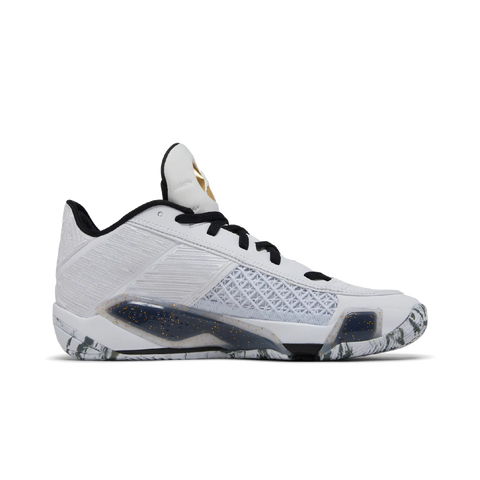 Jordan 38 Low White Metallic Gold Black