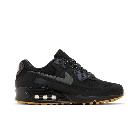 Nike Air Max 90 Black Smoke Grey Gum Reflective