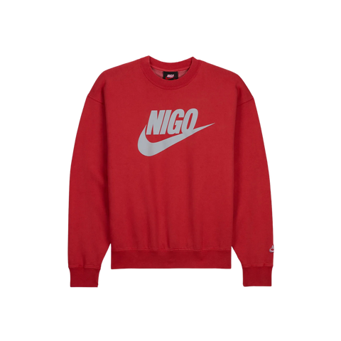Nike x Nigo NRG Fleece Crew Sweatshirt Red