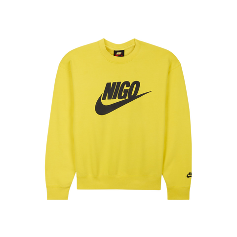 Nike x Nigo NRG Fleece Crew Sweatshirt Yellow