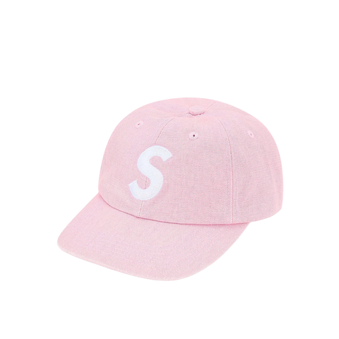 Supreme Pigment Coated Canvas S Logo 6-Panel Light Pink