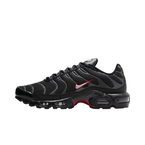 Nike Air Max Plus Black University Red Metallic Silver