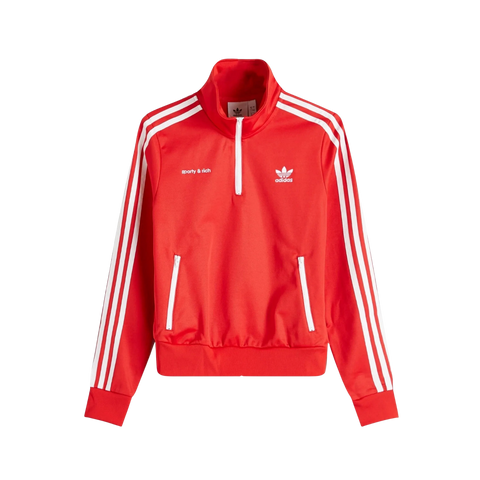 adidas x Sporty & Rich Track Quarter Zip Red/White