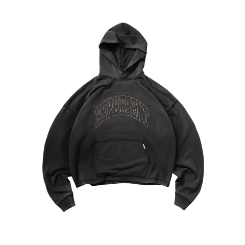Represent Embellished Hoodie - Stained Black