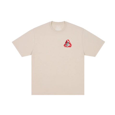 Palace P3 Skull T-shirt Stoney Grey