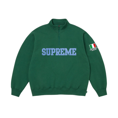Supreme Milan Shop Flag Half Zip Pullover Green