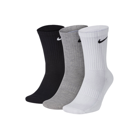 Nike Everyday Lightweight Training Crew Socks 3-Pack Black/Grey/White