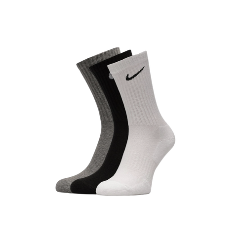 Nike Everyday Lightweight Training Crew Socks 3-Pack Black/Grey/White