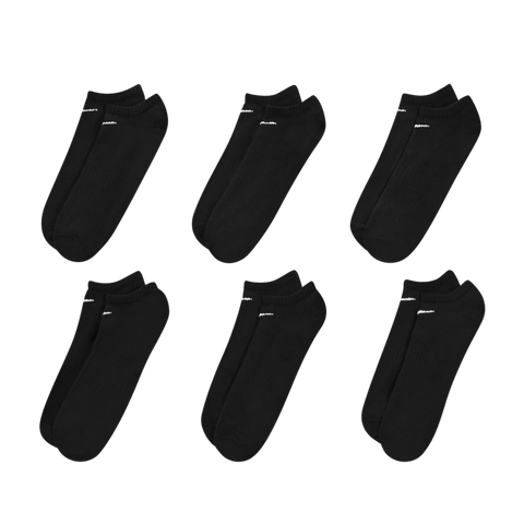 Nike Everyday Lightweight Training No-Show Socks (6 Pairs) Black