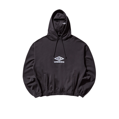 Umbro by Slam Jam OG Logo Mask Hoodie Washed Black