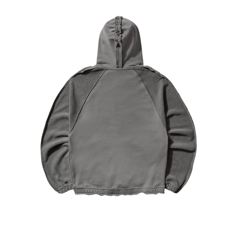 Umbro by Slam Jam Royal Arms Zip Masked Hoodie Smock Grey
