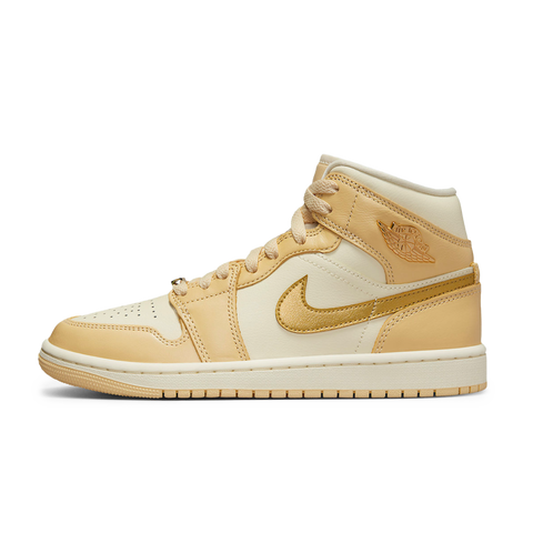 Jordan 1 Mid SE Pale Vanilla Metallic Gold (W)