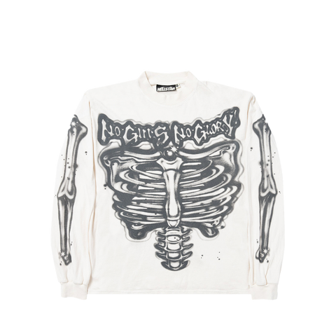 Hellstar Airbrush Bones Long-Sleeve White