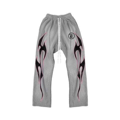 Hellstar Future Flame Sweatpants Grey
