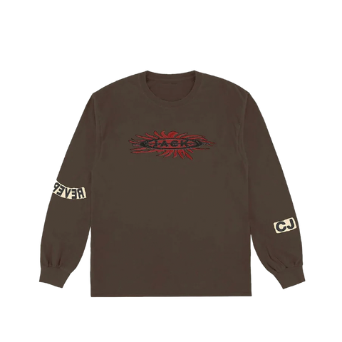Cactus Jack by Travis Scott Reverse Jack Long-Sleeve Tee Brown