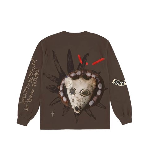 Cactus Jack by Travis Scott Reverse Jack Long-Sleeve Tee Brown