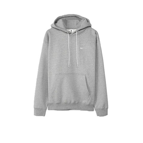 Nike Solo Swoosh Fleece Hoodie Grey