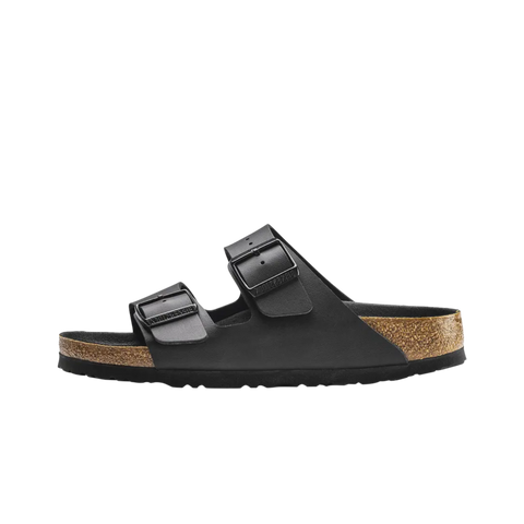 Birkenstock Arizona Birko Flor Black Black Foot Bed